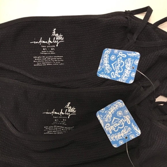 Free People Lace Up Sides Layering Top Black - Picture 2 of 6